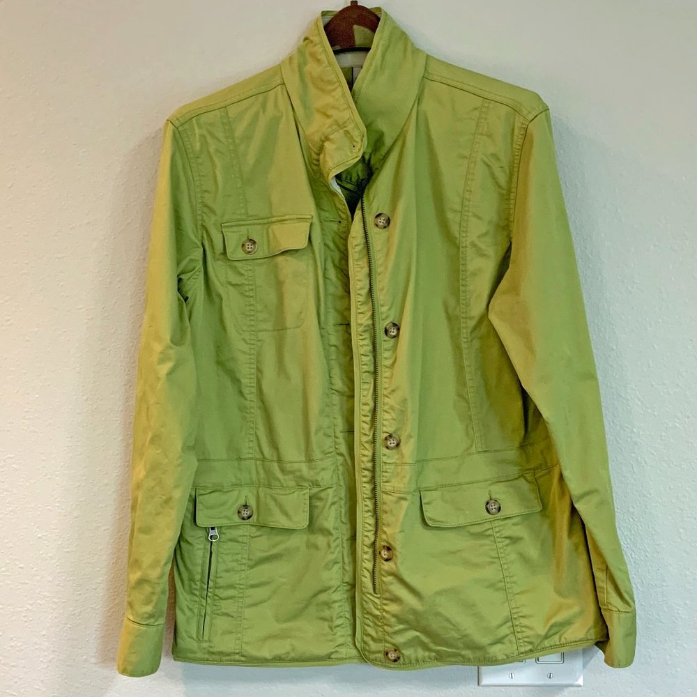 Columbia Sportswear XCO chartreuse cotton stretchy jacket L. - Picture 2 of 13